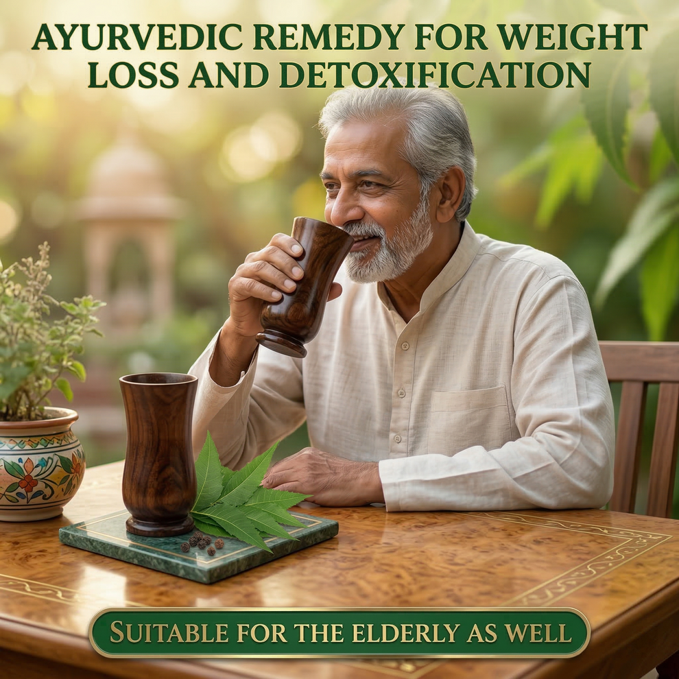Neem Wooden Glass - Natural Weight Loss & Body Detox