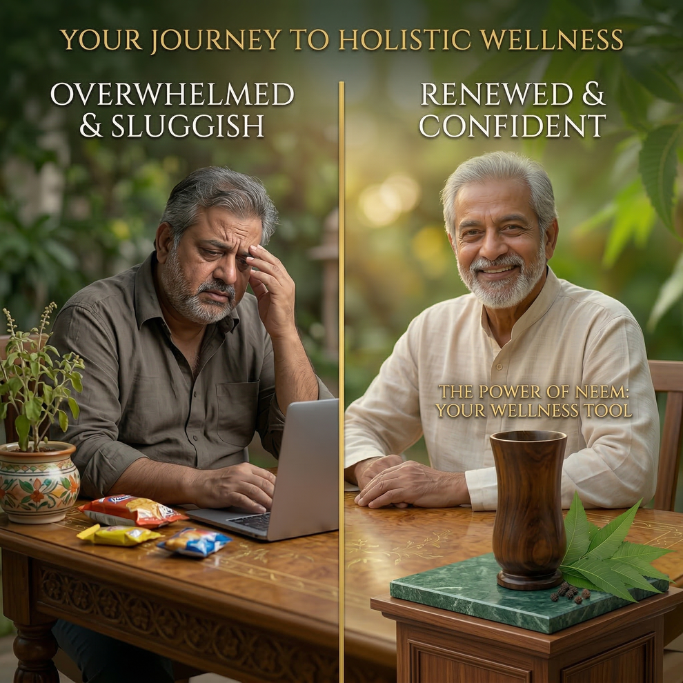 Neem Wooden Glass - Natural Weight Loss & Body Detox