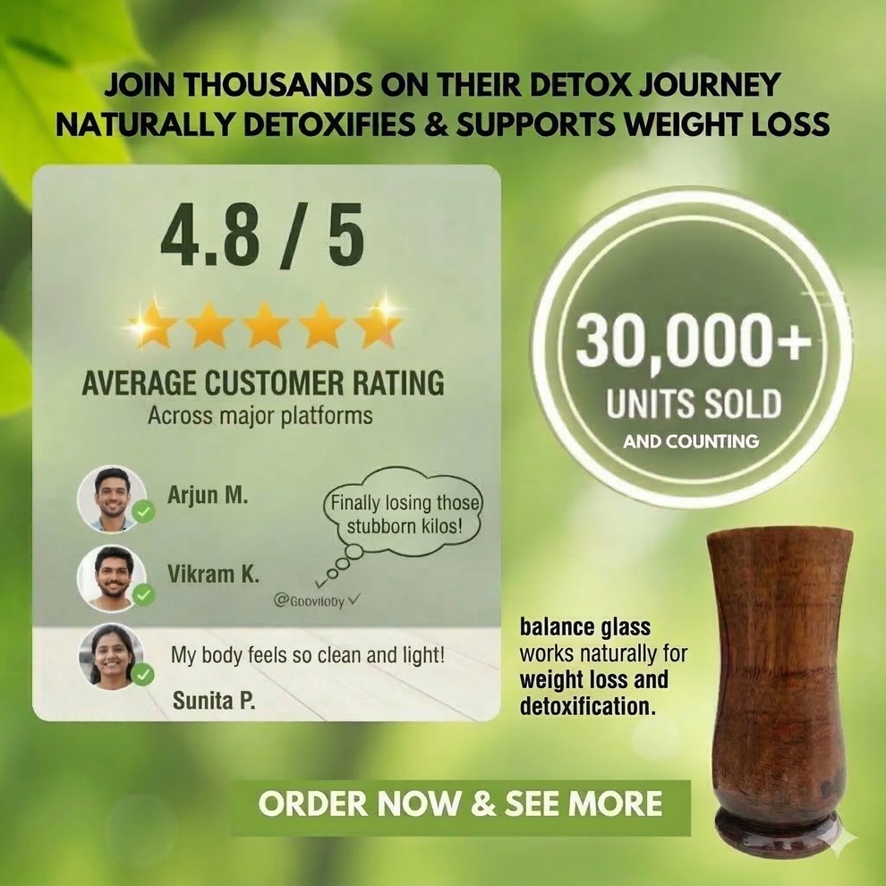 Neem Wooden Glass - Natural Weight Loss & Body Detox